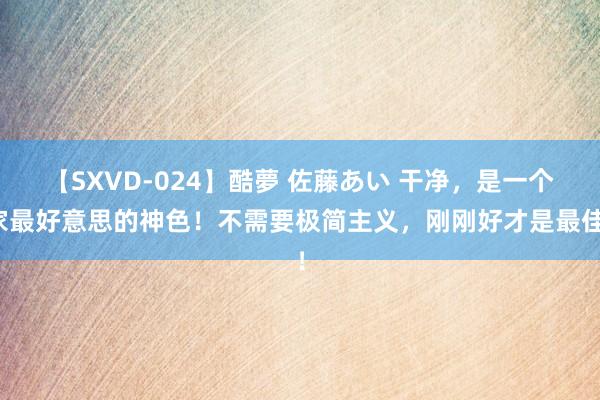 【SXVD-024】酷夢 佐藤あい 干净，是一个家最好意思的神色！不需要极简主义，刚刚好才是最佳！