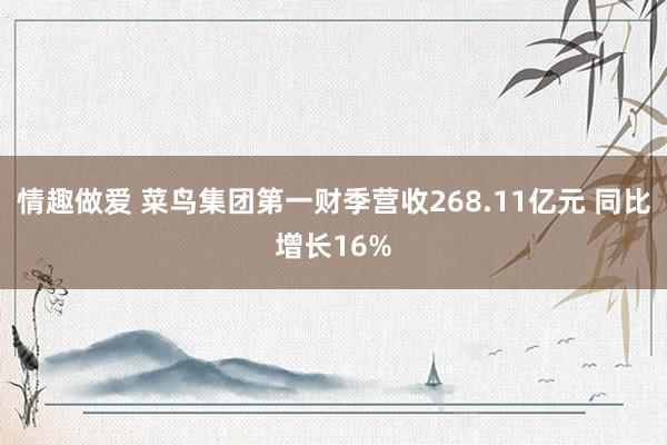 情趣做爱 菜鸟集团第一财季营收268.11亿元 同比增长16%