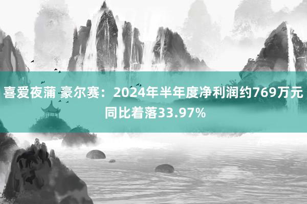 喜爱夜蒲 豪尔赛：2024年半年度净利润约769万元 同比着落33.97%