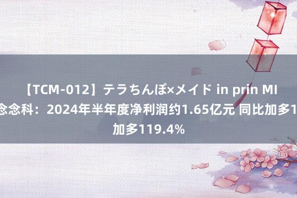 【TCM-012】テラちんぽ×メイド in prin MIKA 海念念科：2024年半年度净利润约1.65亿元 同比加多119.4%