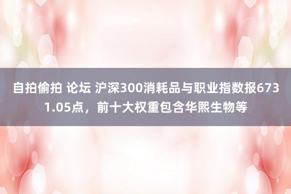 自拍偷拍 论坛 沪深300消耗品与职业指数报6731.05点，前十大权重包含华熙生物等