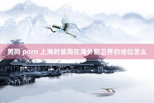 男同 porn 上海时装周在海外前卫界的地位怎么