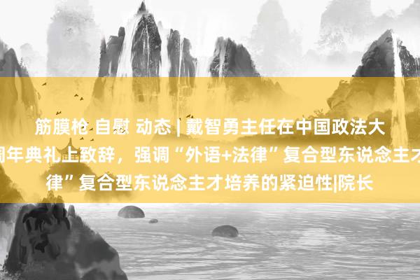 筋膜枪 自慰 动态 | 戴智勇主任在中国政法大学番邦语学院三十周年典礼上致辞，强调“外语+法律”复合型东说念主才培养的紧迫性|院长